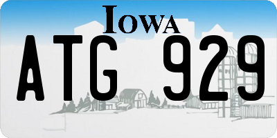 IA license plate ATG929