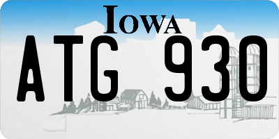 IA license plate ATG930