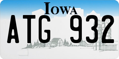 IA license plate ATG932