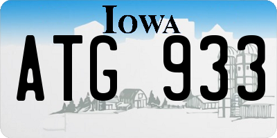 IA license plate ATG933