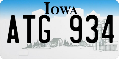 IA license plate ATG934