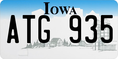 IA license plate ATG935