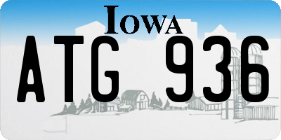 IA license plate ATG936