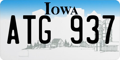 IA license plate ATG937