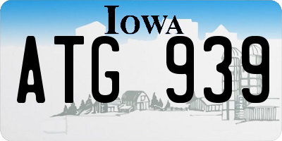 IA license plate ATG939