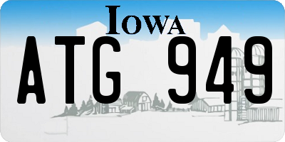 IA license plate ATG949