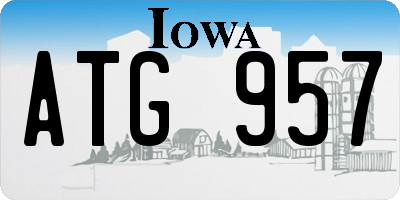 IA license plate ATG957