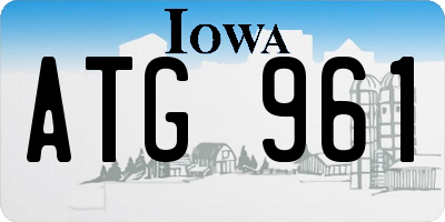 IA license plate ATG961