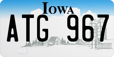 IA license plate ATG967