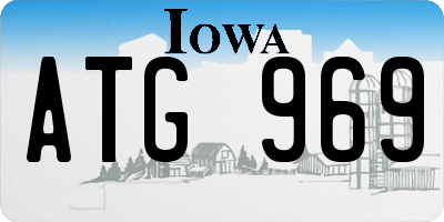 IA license plate ATG969
