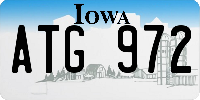 IA license plate ATG972