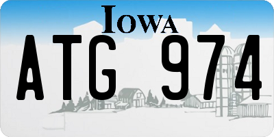 IA license plate ATG974