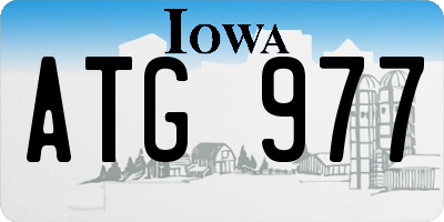 IA license plate ATG977
