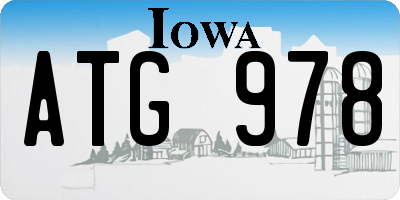 IA license plate ATG978