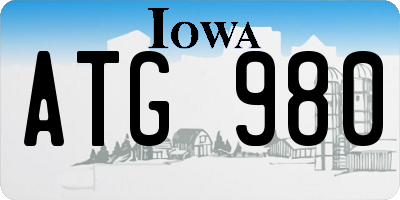 IA license plate ATG980