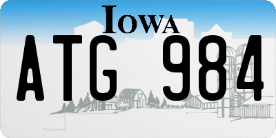 IA license plate ATG984