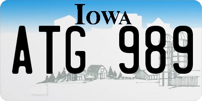 IA license plate ATG989