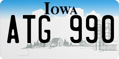 IA license plate ATG990