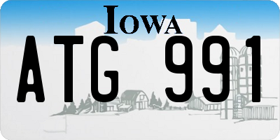 IA license plate ATG991
