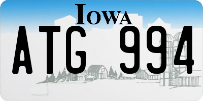 IA license plate ATG994