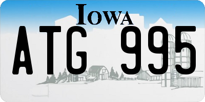 IA license plate ATG995