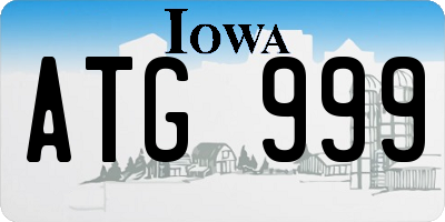 IA license plate ATG999
