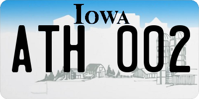 IA license plate ATH002