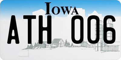 IA license plate ATH006