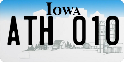 IA license plate ATH010