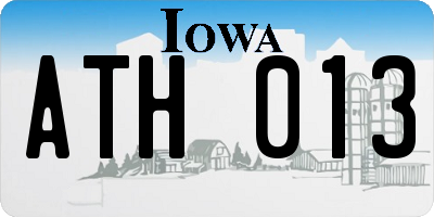 IA license plate ATH013