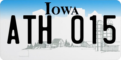 IA license plate ATH015