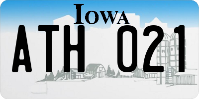 IA license plate ATH021