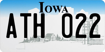 IA license plate ATH022