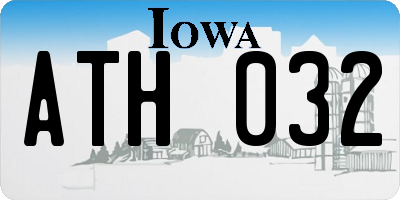 IA license plate ATH032