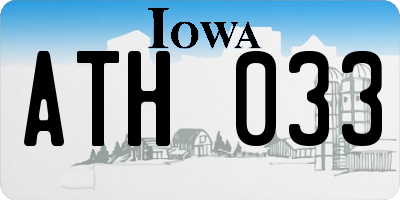 IA license plate ATH033