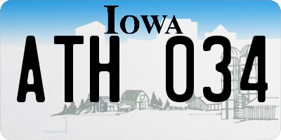 IA license plate ATH034