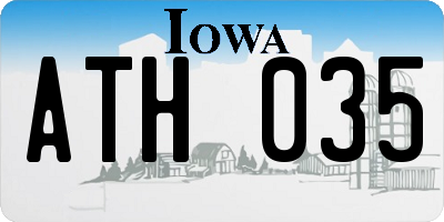 IA license plate ATH035