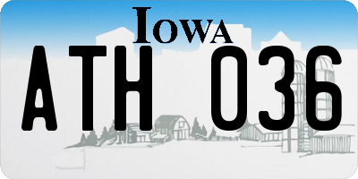 IA license plate ATH036