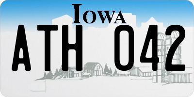 IA license plate ATH042