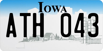 IA license plate ATH043
