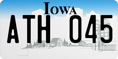 IA license plate ATH045