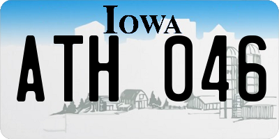 IA license plate ATH046
