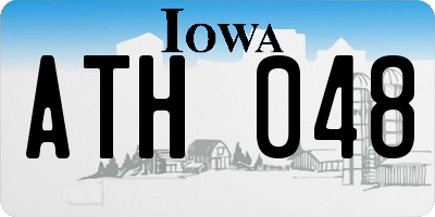 IA license plate ATH048