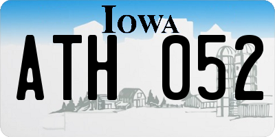 IA license plate ATH052