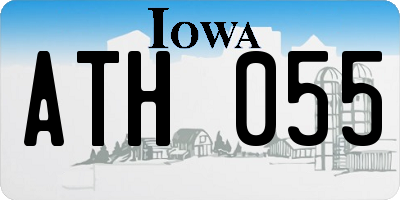 IA license plate ATH055