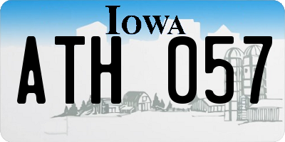 IA license plate ATH057