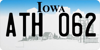 IA license plate ATH062