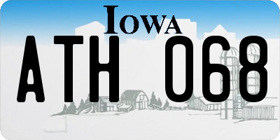 IA license plate ATH068