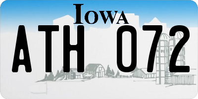 IA license plate ATH072