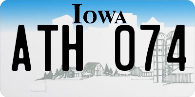 IA license plate ATH074